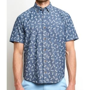 NWT Taylor Vintage Pineapple Toss Chambray Sz. S